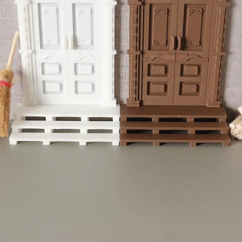 1 Uds casa de muñecas escalera modelo Mini casa de muñecas de simulación DIY Micro paisaje decoración de escaleras al aire libre muebles Accesorios