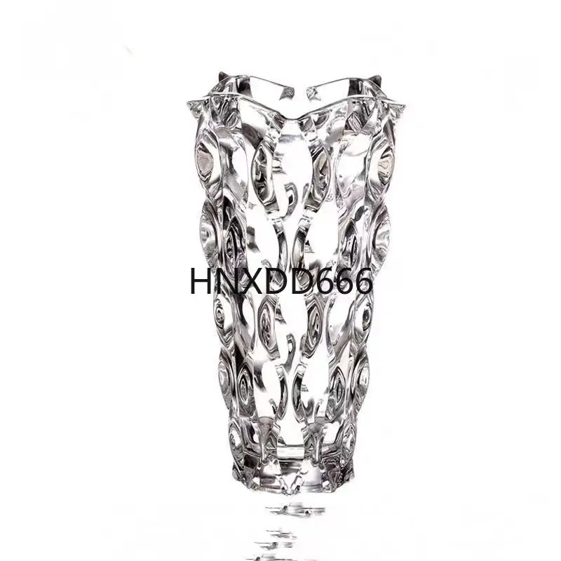 

Thickened crystal glass vase decoration Upscale living room table decoration glass water raised flower arrangements fresh flower