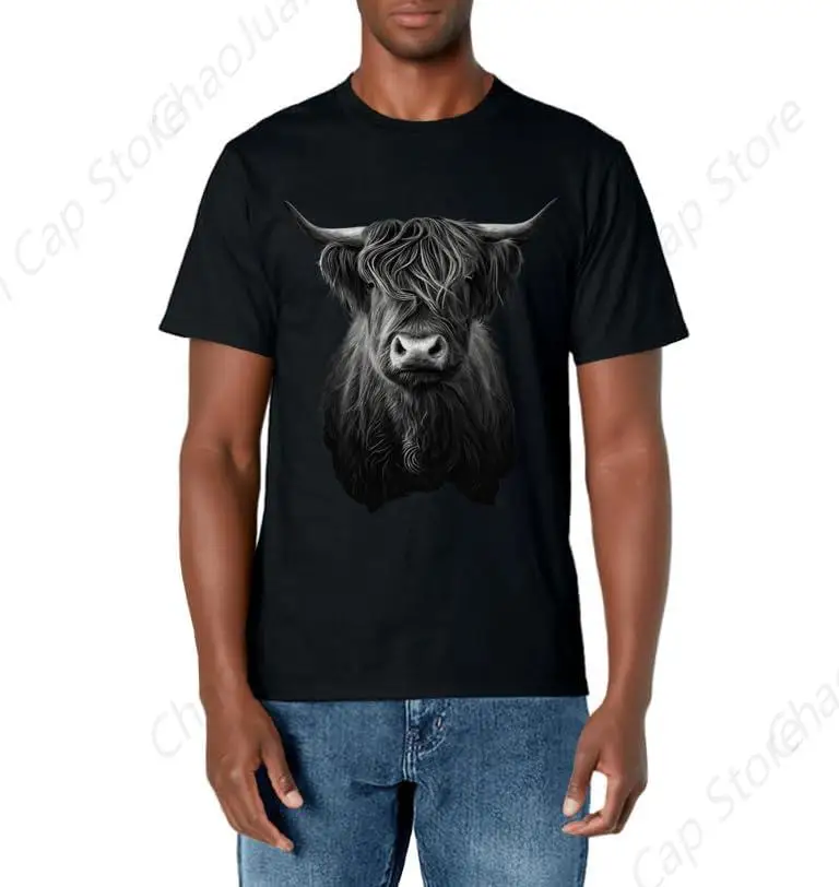 Scottish Highland Cow Cattle Hairy T-Shirt