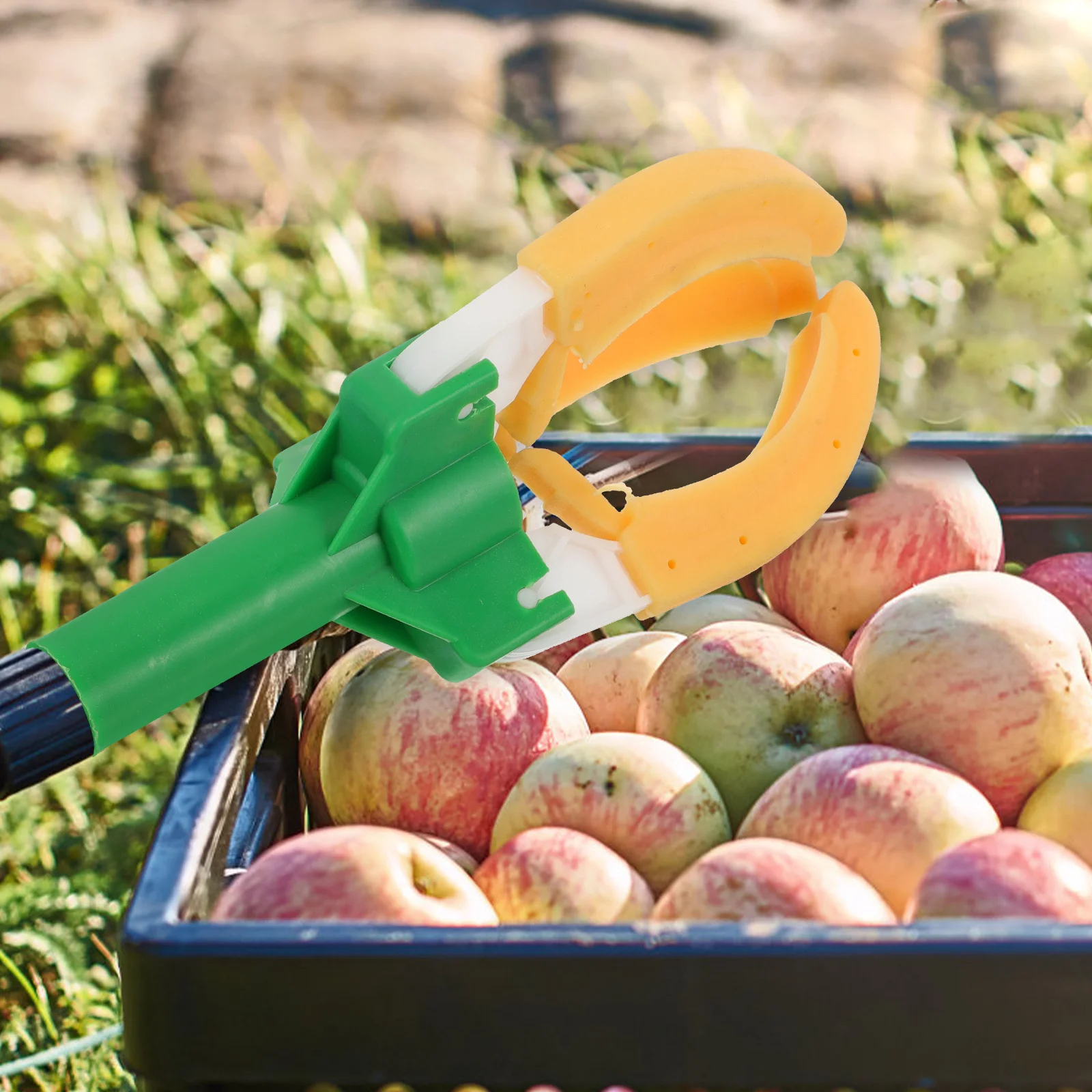 1 set raccoglitrice di frutta testa artiglio materiale in gomma durevole per mela pera pesca raccolta frutteto strumento di raccolta giardino fattoria