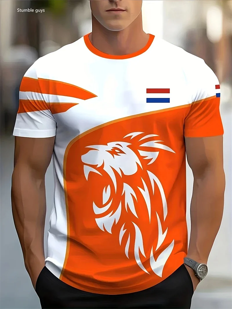 Herren Übergroßes Sport-T-Shirt im Jersey-Stil Sommer Anime-Grafik Locker Sitzend Kurzarm Atmungsaktiv Modische Freizeit-Oberteile