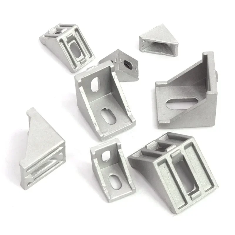 10pc Aluminium Profile Extrusion Bracket 2020 2028 3030 3060 4040 4080 4545 Corner Fitting Angle 20 30 40 45 Connector CNC Part