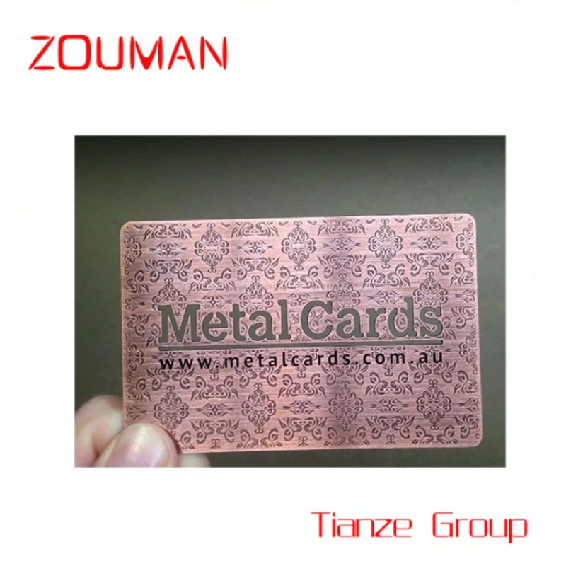 Custom , La Dign Personalized Pink Rfid etal Busins Card Rose Gold