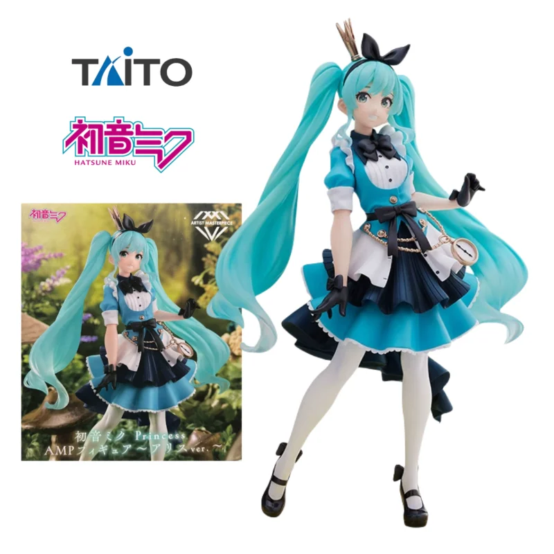 

In Stock Original TAiTO AMP Hatsune Miku Princess Anime Figure Doll Ornaments Model Collection Birthday Present Toy Gift for Kid