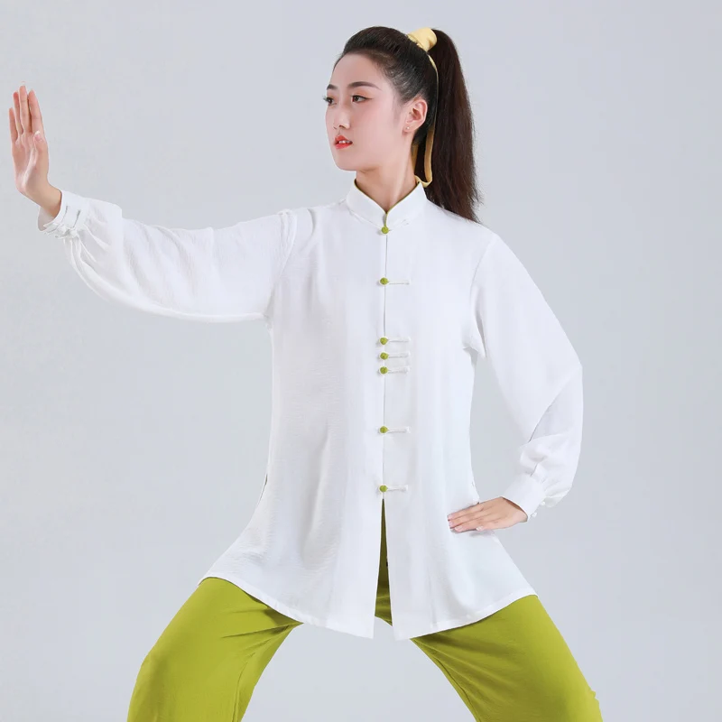 2025 Women's Tai Chi Suit - Flowing Elegant Uniform for Baduanjin & Martial Arts, Spring Autumn Performance Wear
