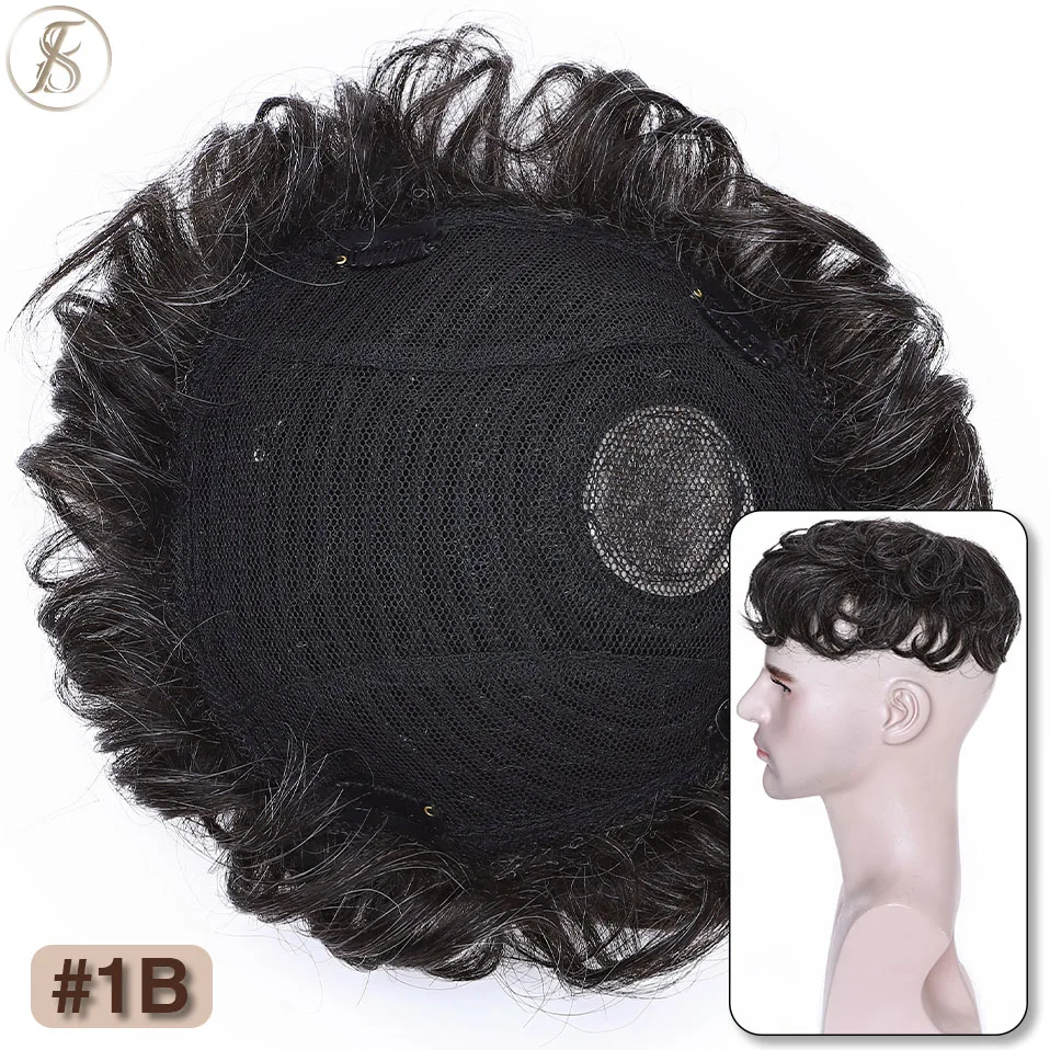 TESS Herren-Haarersatzsystem, 35 g, Herren-Toupet, 16 x 19 cm, Echthaar-Perücke, Herren-Kapillarprothese, männliche Clip-in-Haarverlängerungen – Detail 7