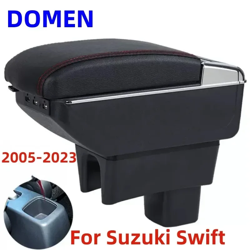 Caja de reposabrazos para Suzuki Swift 2005-2022, caja de consola central con Cenicero, portavasos, accesorios de coche, piezas de reequipamiento Interior