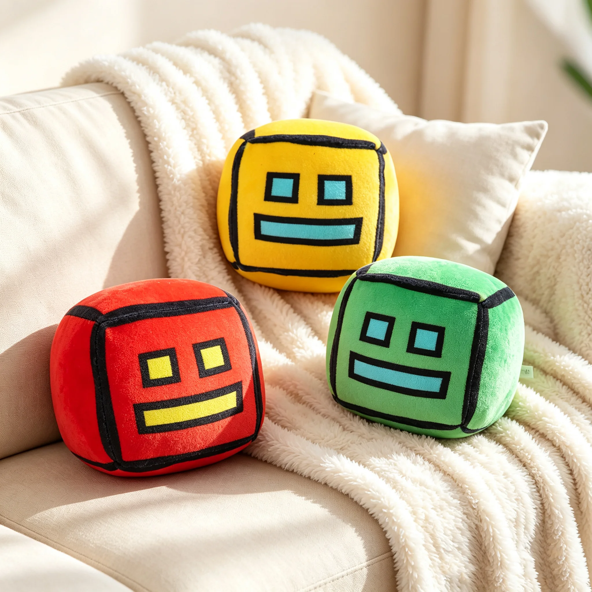 Kids Toys Yellow - Soft Filled Geometric Game Plush Toy
