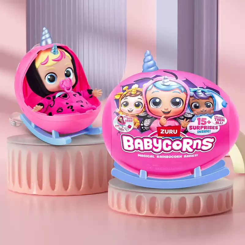 

Zuru Babycorns Magical Rainbocorn Babies Series: Модная коллекционная игрушка-единорог в закрытой упаковке с милыми кроваточками, развивающий подарок на день рождения для девочек