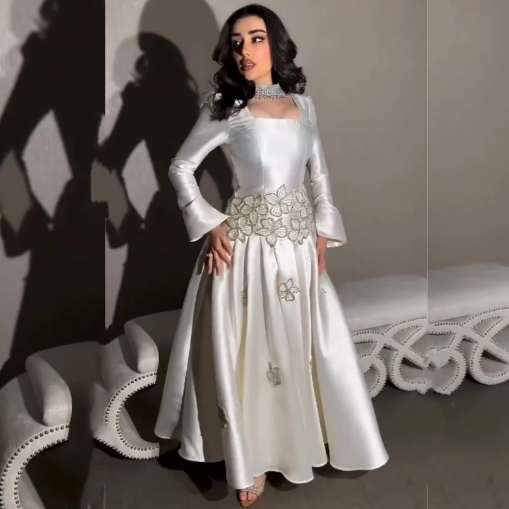 Personalizado estilo moderno charmeuse lantejoulas plissado a linha pescoço quadrado midi vestidos sob medida ocasião brilho