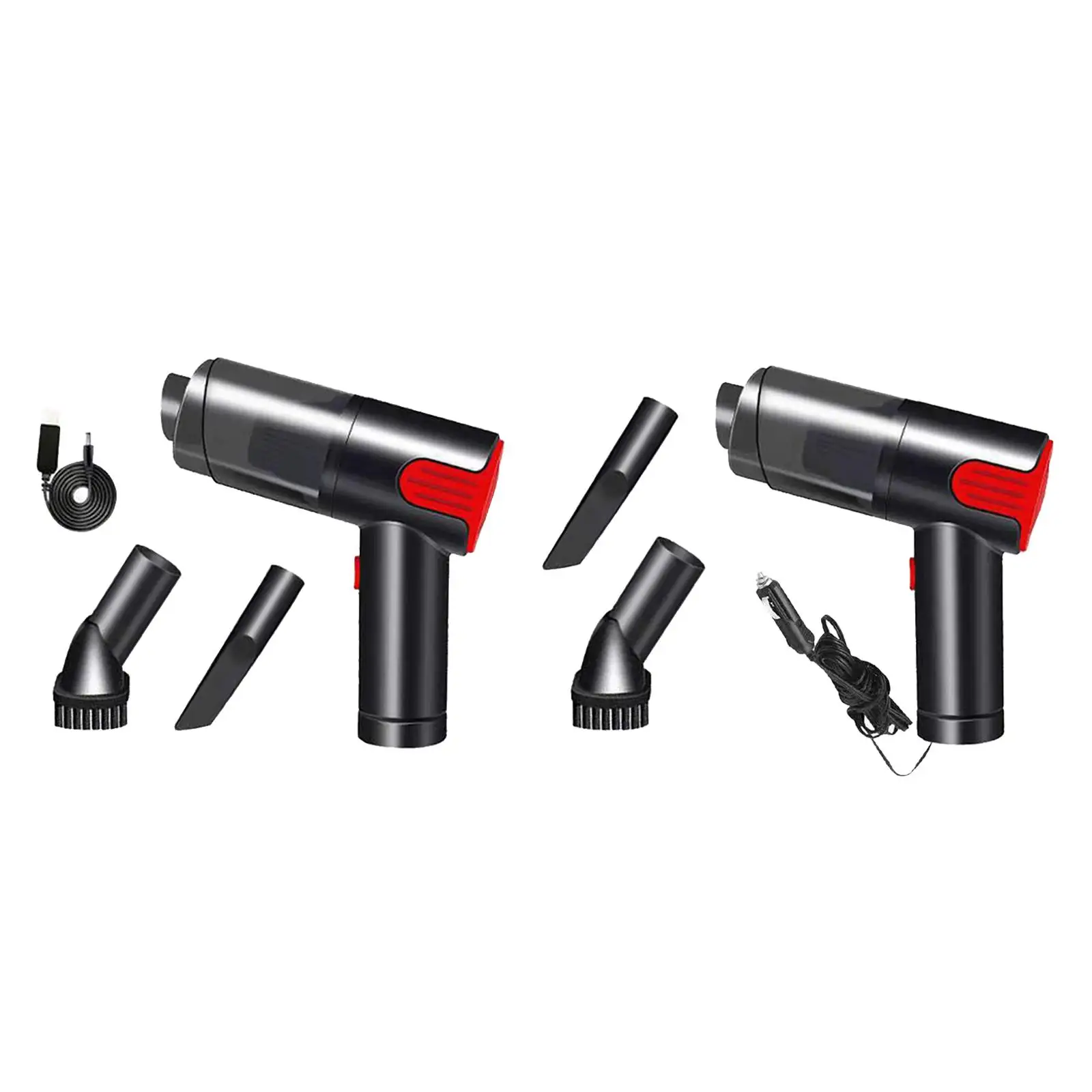 مكنسة سيارة محمولة بقدرة 120 وات مع فوهات متعددة منخفضة الضوضاء لصندوق الأريكة