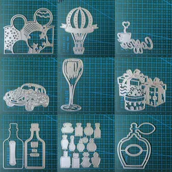 Wine glass bottle balloon Coffee cups metal cutting dies cut die mold Scrapbook paper craft knife mould blade punch stencils