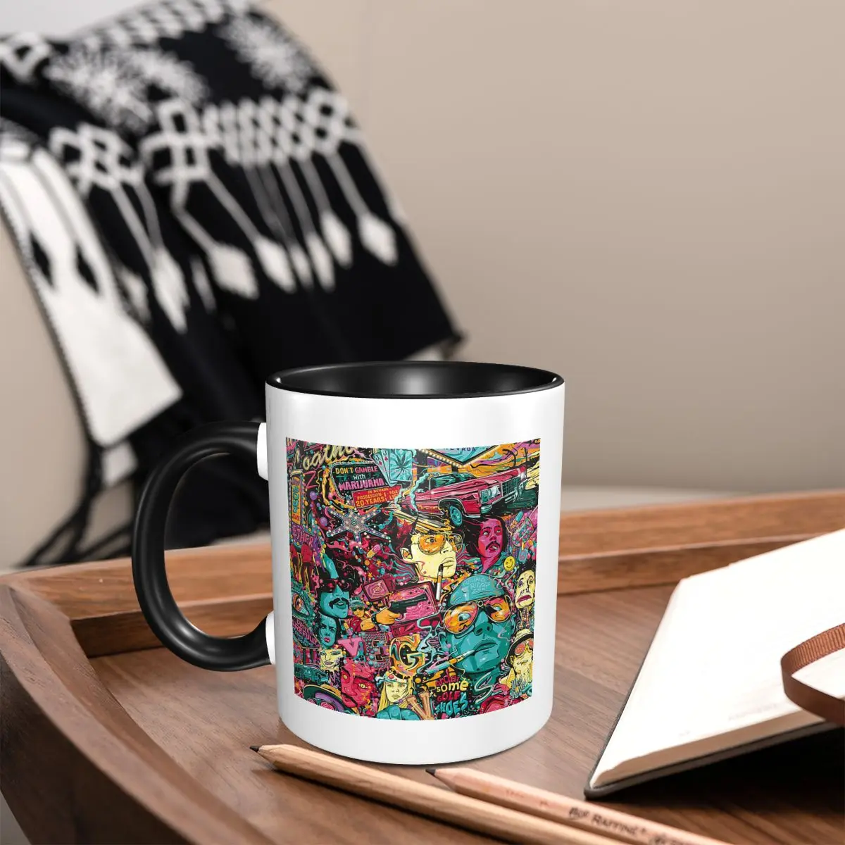 

Страх и ненависть в Лас-Вегасе Художественная кружка Забавные керамические кофейные чашки Чайные кружки Чашка молока Посуда для напитков Подарки для женщин и мужчин