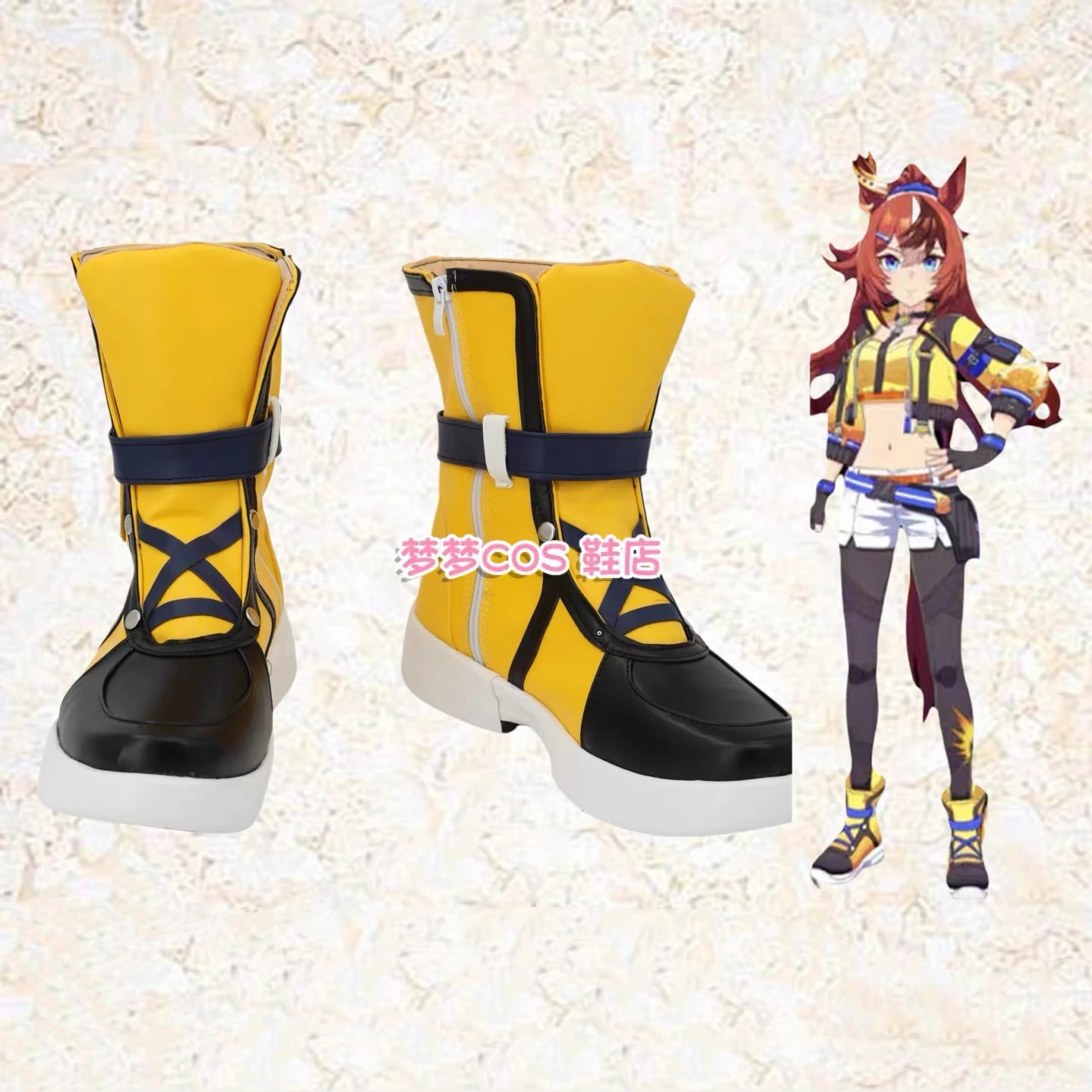 Botas de Cosplay de Bubble Gum Fellow del Juego Pretty Derby para Halloween, Navidad, Fiestas de Disfraces y Eventos de Cómics