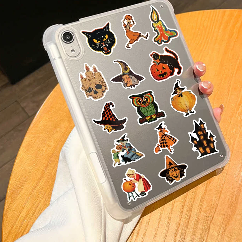 50 pezzi adesivi gotici con teschio di zucca strega scrapbook ufficiale chitarra telefono chitarra skateboard decalcomania fresca regalo per feste di Halloween