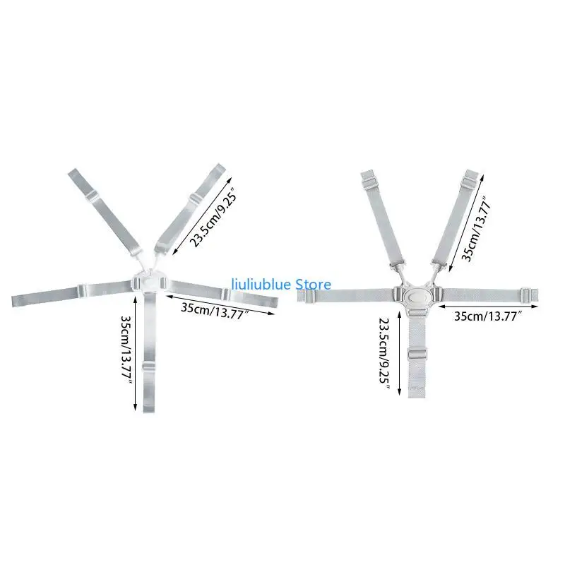 طفل عالمي 5 نقاط تسخير كرسي مرتفع حزام آمن لعربة أطفال عربات التي تجرها الدواب الأطفال لمقعد يدفع باليدين كرسي الطعام 62CF #6