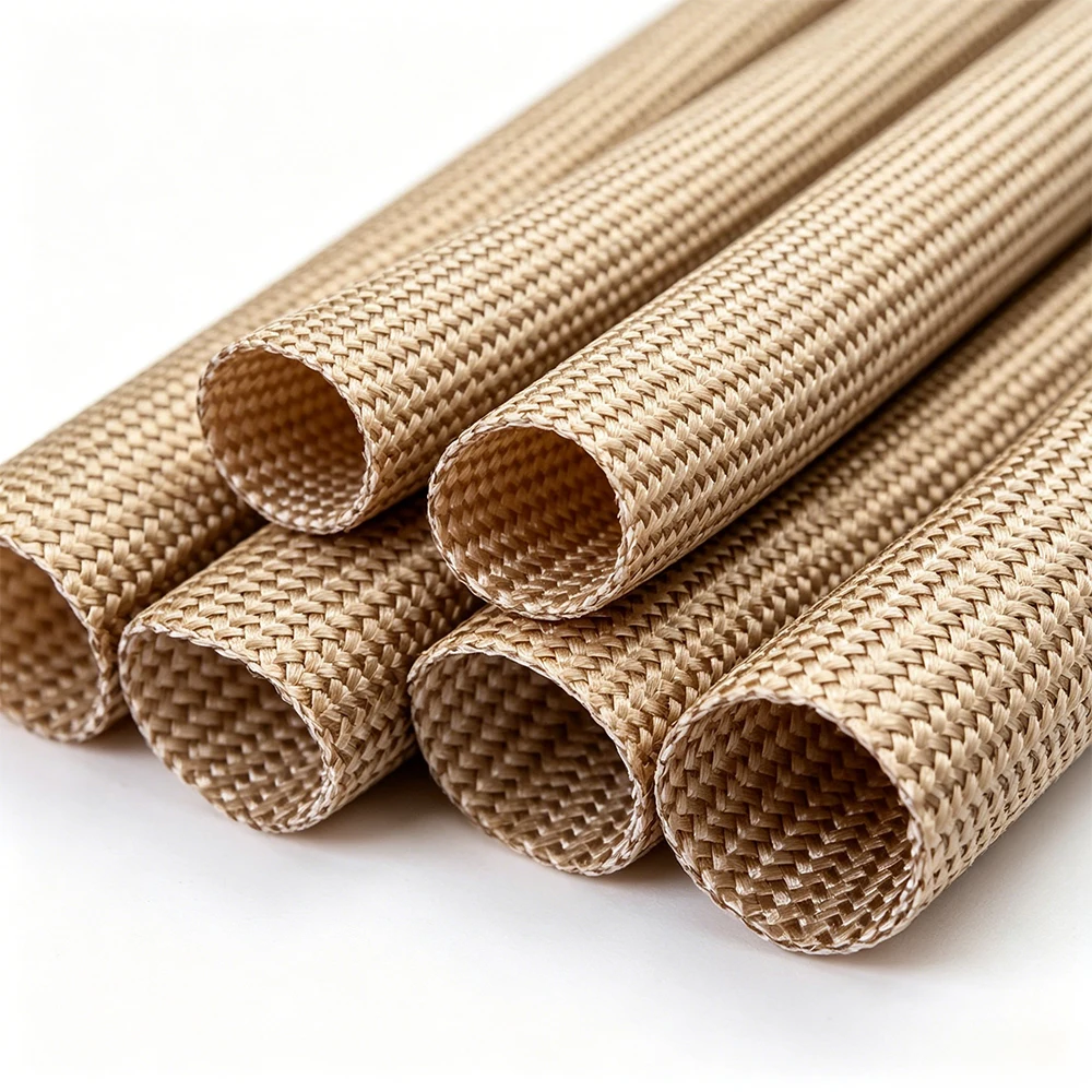 800Deg.C Fiberglass Cable Braided Sleeve Tube 1~30mm Alkali Free Fiber Sleeves High Temp Insulating Wire Sleeving