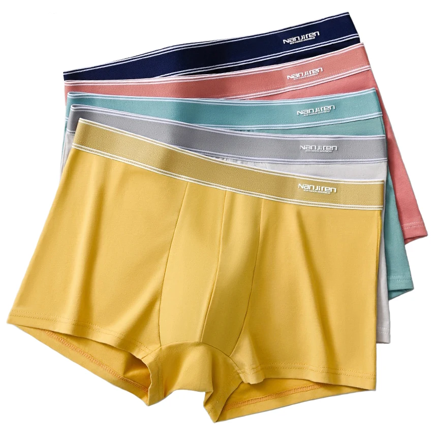 1 قطعة سراويل بوكسر ملابس داخلية للرجال مثير سراويل القطن الملاكمين رجل Underpant مريحة وتناسب U محدب الملابس الداخلية حجم كبير L-6XL #5