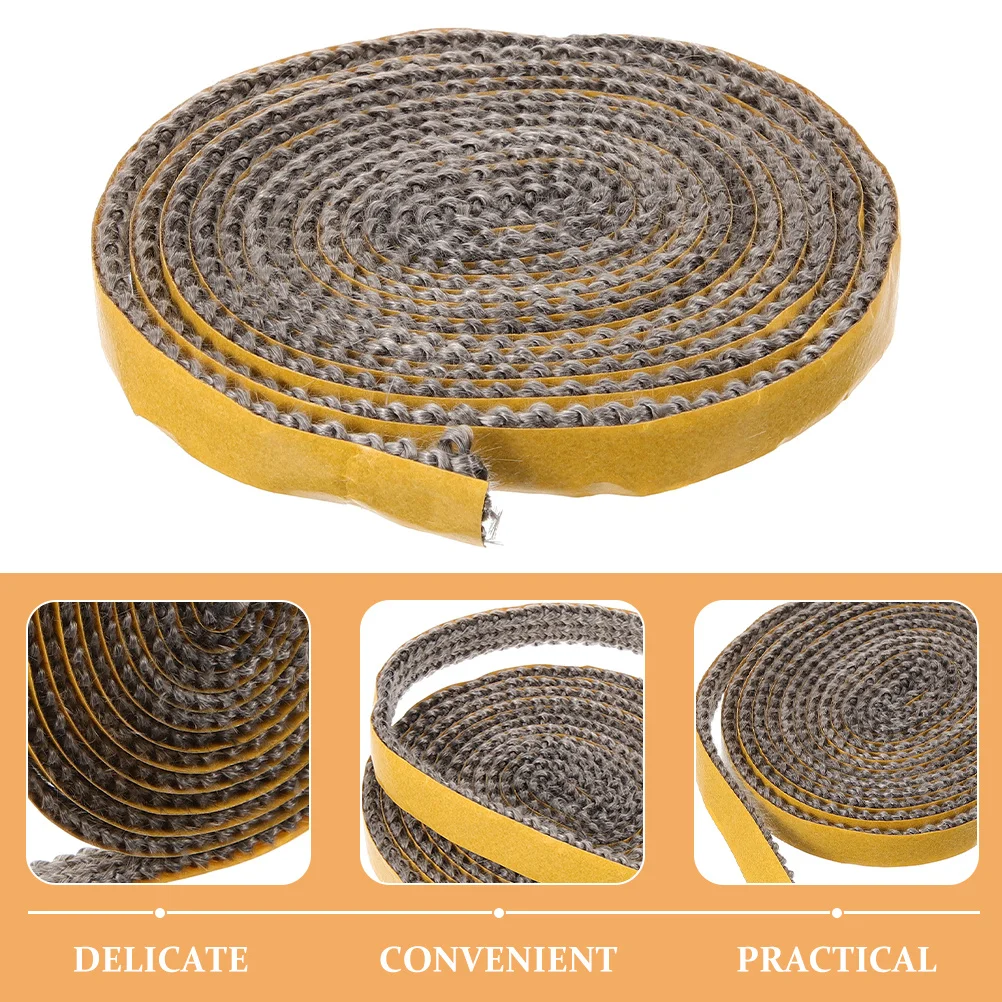 

1 Roll Wood Stove Door Gasket Self-Adhesive High-Temperature Seal Tape For Fireplace Boiler Industrial Oven Smoke Leak