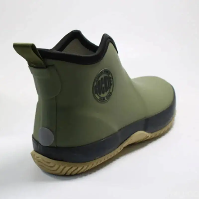 Men's Non-Slip Rain Waterproof Rubber Ankle Outdoor Leisure Fishing Boots Student Rain Platform view 6