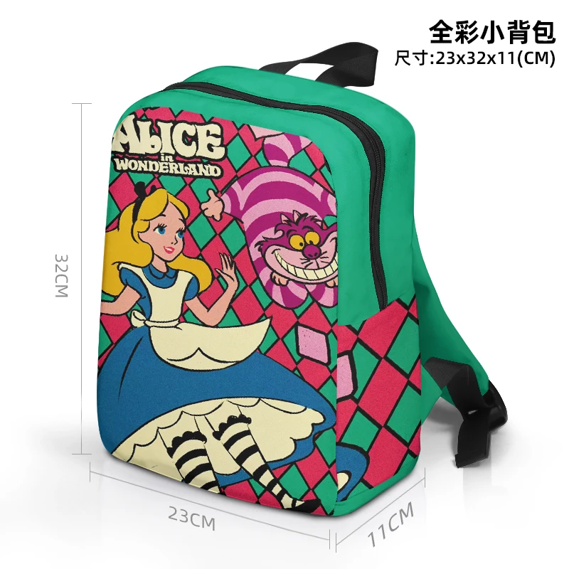 Disney Alice in Wonderland 4471 Anime Customized Backpack Mini Casual Cartoon Children Bag School Knapsack Gift