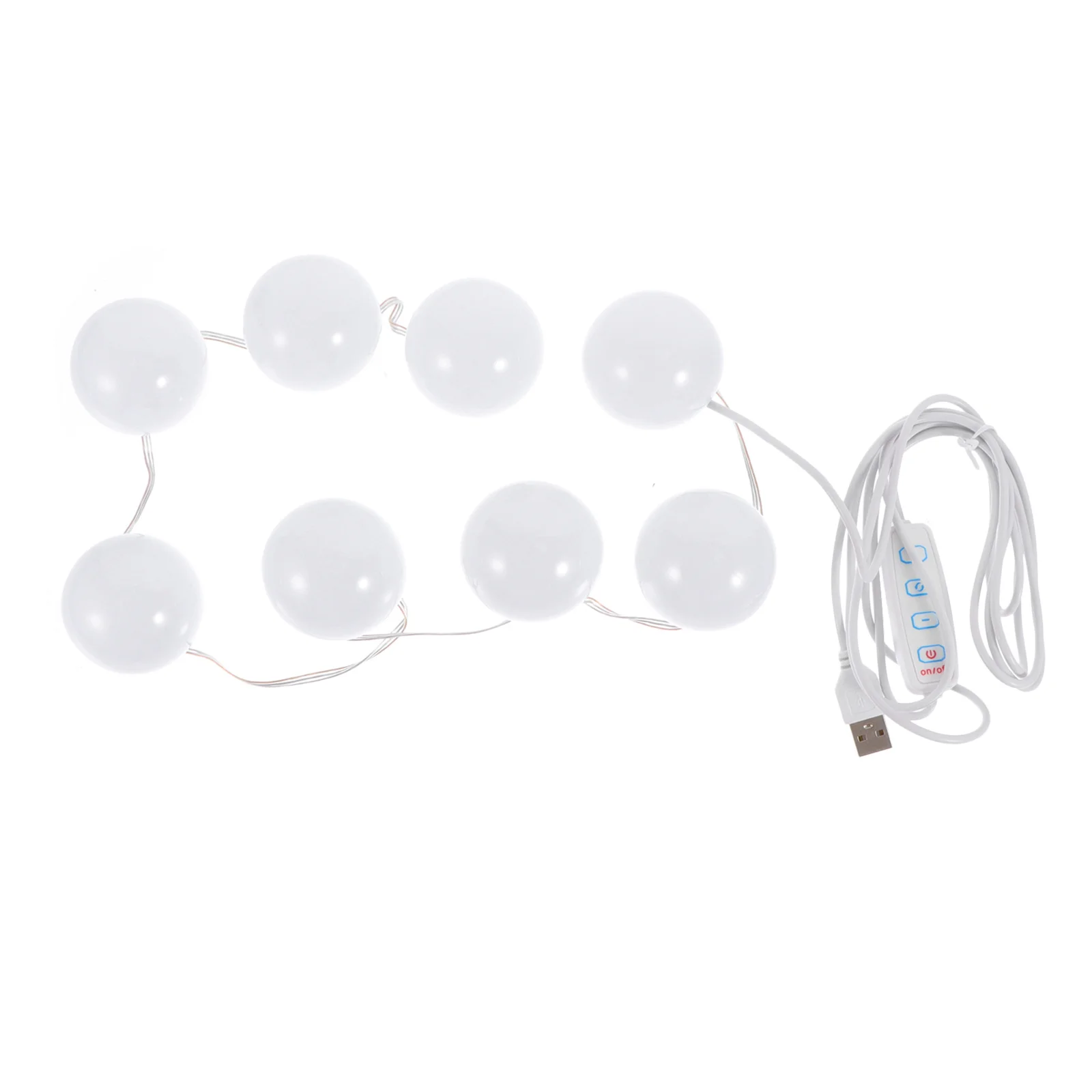 1 conjunto de luz led para espelho de maquiagem, brilho ajustável, usb, lâmpada de vaidade, banheiro, parede, adesivo, sem perfuração, fácil instalação, brilhante