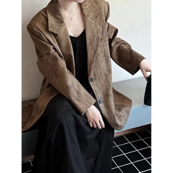 2024 donne autunno Blazer cappotto Turn Down Collar Fashion Design Blazer Feminino Casaco Feminino top per le donne vestiti