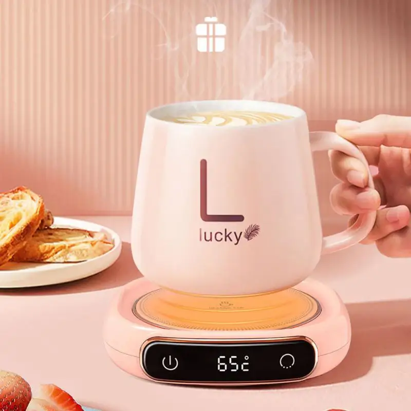 

Portable Mug Heating Coffee Mug Cup Warmer Cup Heater Warm Mat Milk Tea Water Heating Pad Constant Temperature Coaster for Home