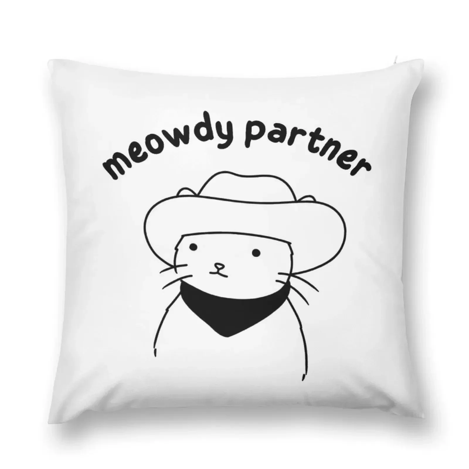 meowdy partner! Throw Pillow luxury decor Cushion Child pillow