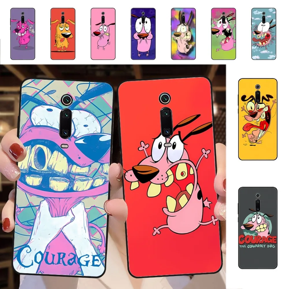 Cartoon C-Courage C-Cowardly Dog Phone Case For Redmi 5 6 7 8 9 10 Plus Pro 6 7 8 9 A GO K20 K30 K40 Pro Plus F3 Fundas