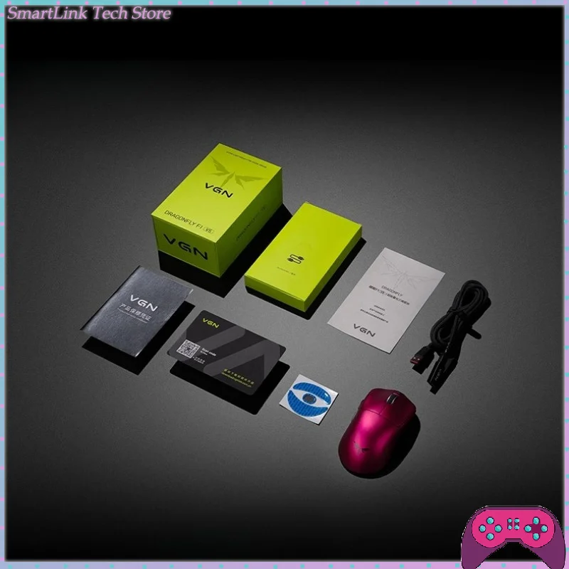 New VGN Dragonfly F1 V5 Gaming Mouse Tri-Mode Wireless Lightweight Ergonomic E-Sports Dual Nordic 54LM20 Chip Mouse Gifts
