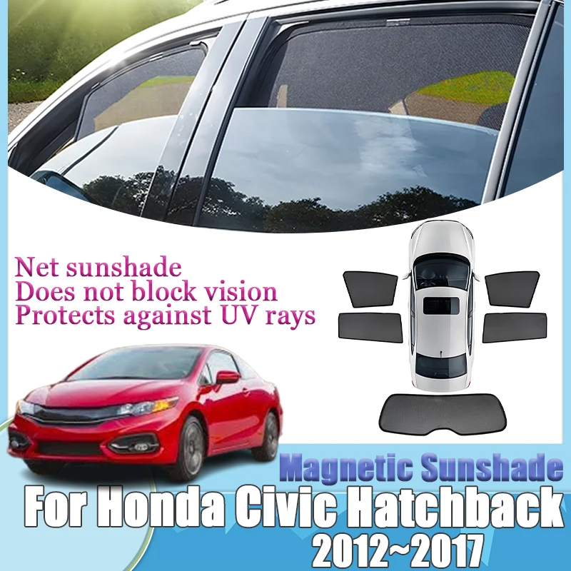 

For Honda Civic Hatchback FK1 FK2 Accessories 2012-2017 Magnetic Car Mesh Windshield Sunshad Cover Visors Tools Auto Accessories