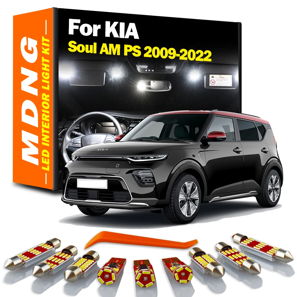 MDNG per KIA Soul AM PS 2009-2017 2018 2019 2020 2021 2022 lampada per veicoli LED interni Dome Map Light Kit lampadine a Led per auto Canbus