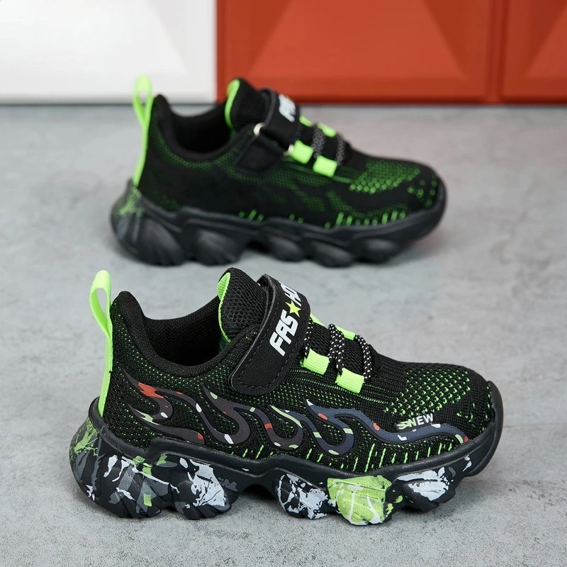 2025 Hot Selling Autumn Breathable Mesh Childrens Sports Shoes Rebound Comfortable Running Shoes Campus Versatile Casual Shoes view 6