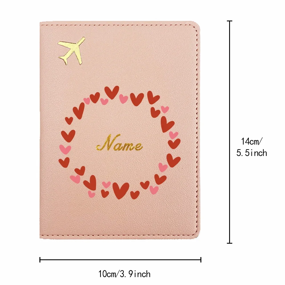 Customized Name Passport Holder PU Passport Sleeve Cover Bank Business ID Card Organizer Case Travel Personalized RFID Blocking