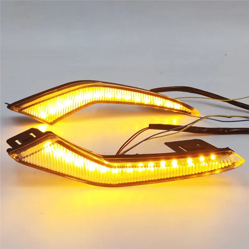 LED النهار تشغيل ضوء DRL الضباب مصباح ثلاثي الألوان لتويوتا كورولا L/LE/XLE الهجين ليفين 2020-2022 اكسسوارات السيارات