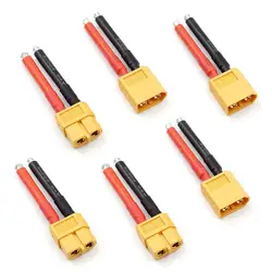 1 para wtyczek XT60 Złącze żeńskie i męskie z przewodem silikonowym 12/14AWG do drona RC Lipo Battery Cable