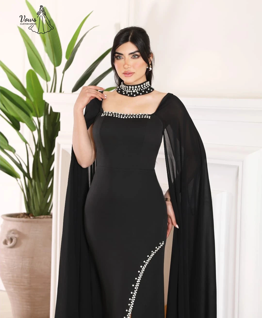 Vows Elegant Party Dresses for Women Luxury Elegant Evening Dresses 2025 Woman Custom Made Slit Fishtail Skirt Rhinestones Dress