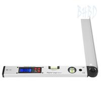 1 Piece 0-225° Digital Protractor Angle Finder Gauge Meter Silver Aluminum Alloy Horizontal Vertical Angle Level Test Ruler