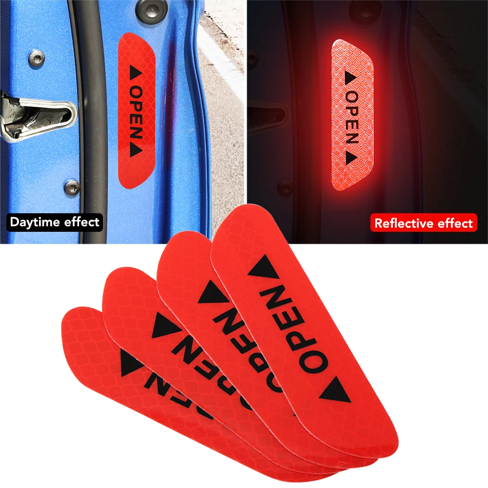 Car Door Sticker Safety Open Warning Reflector Tape For Hyundai Elantra I30 Tucson Accent I10 I20 IX35 Getz Ioniq GDI