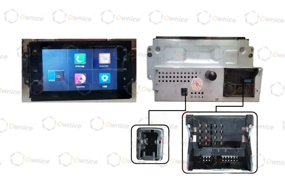 Ownice 9 Inch Quadlock Car Android Radio Frame for Tiggo 3 2016 - 2018 2DIN Fascia Stereo Panel 16PIN Harness Wire Canbus Box
