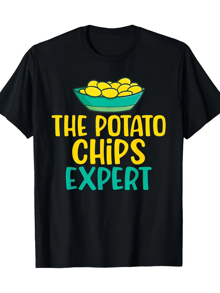 Funny Graphic Potato Chips Expert Men's T-Shirt