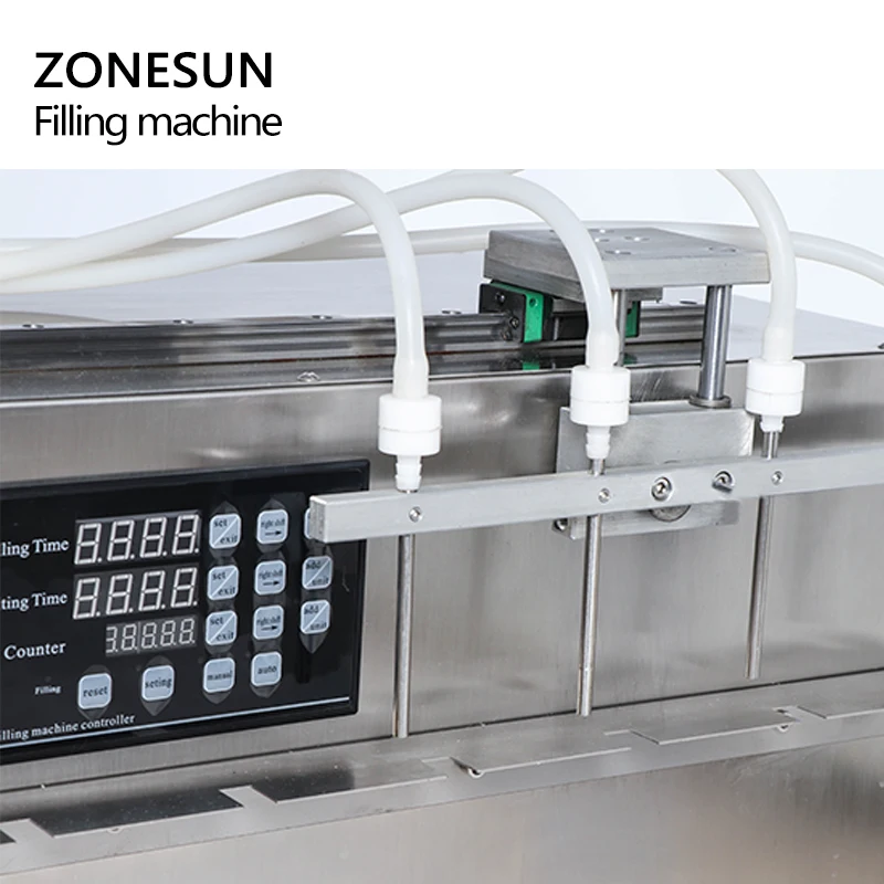 ZONESUN ZS-DPSP4 4 Heads Digital Liquid Filling Machine Auto Pouch Bag Filler Diaphragm Pump Juice Milk Beverage Packing Machine 4