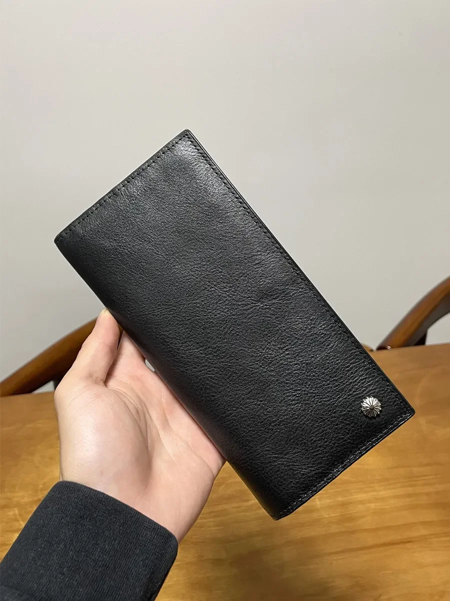 Vegetable tanned leather leather first layer cowhide Japanese light and thin hand wallet