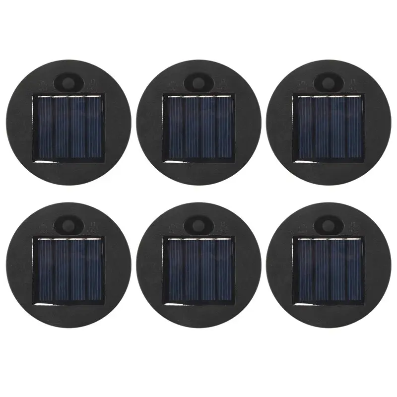 

BAAJ-6 Pcs Solar Lights Replacement Top 7 Lumens Solar Lantern Parts LED Solar Panel Lantern Lid Lights For Outdoor Hanging