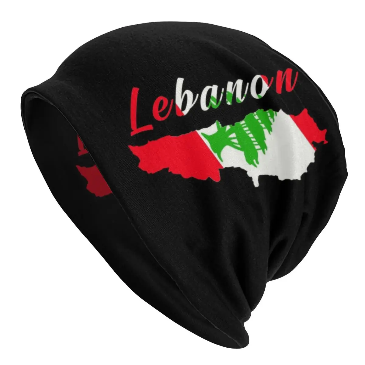 

Streetwear Winter Warm Women Men Knitted Hats Unisex Adult Lebanon Flag Skullies Beanies Caps Bonnet Hats