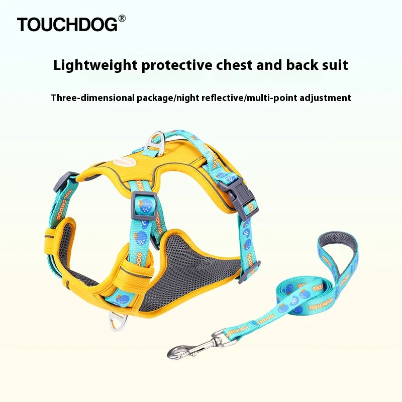 Touchdog Sugar Protective Dog Corset Leash Set Small Medium Large Dog Vest Chest Carrier Cat Dog Chest Carrier