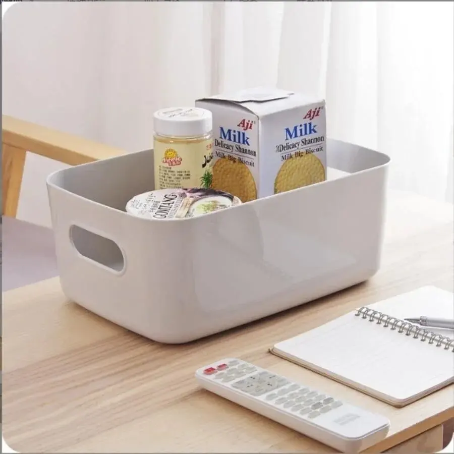 Storage Box Household Drawer Plastic Storage Desktop Storage Box Cosmetics Grocery Snack Storage Basket Kitchen