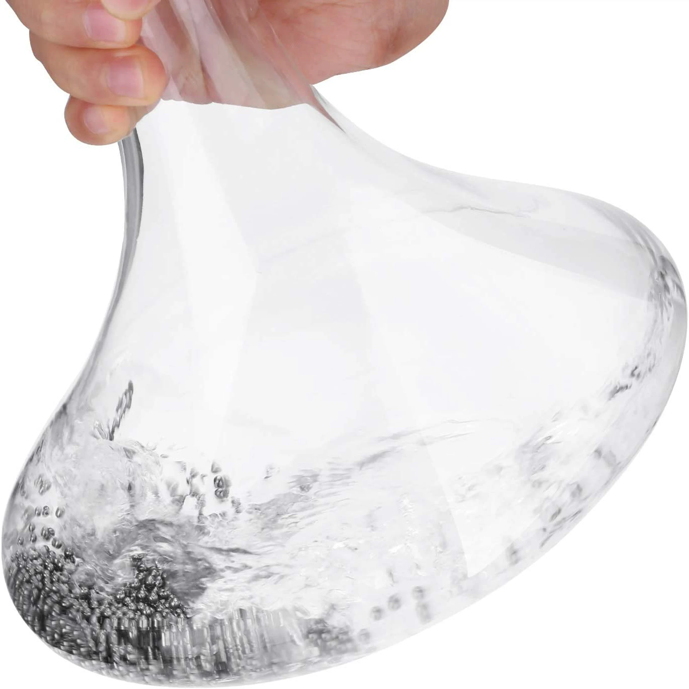 Cleaning Brush with Steel Clean Ball Foam Wine Bottle Decanter Stemware Glass Water Cup Washing Brush Hanging Kitchen Tools