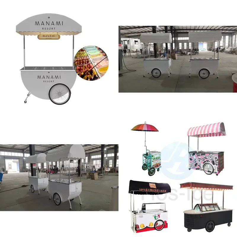 CE Certificate High Quality New Mobile Freezer Ice Cream Display Cart with Multifunctional Features CE Certified 1 Year